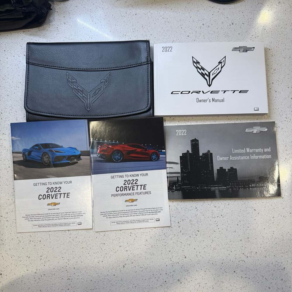 2022 Chevrolet Corvette C8 OEM Owner's Manual and Literature Set w/ Leather Case